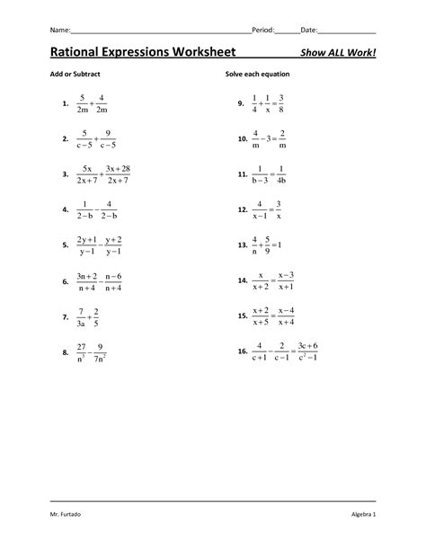 Rational equations coloring worksheet answer key - Created by. Secondary Math Solutions. This is a double-sided coloring page over Simplifying Rational Expressions .There are 12 rational expressions that the student needs to simplify. Factoring trinomials, difference of 2 squares and greatest common factor are used throughtout.After simplifying, the student finds their answer in the table. 